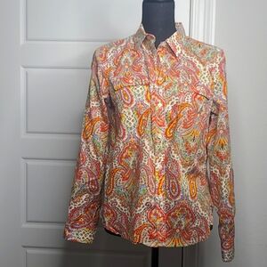 Talbots paisley print size 10